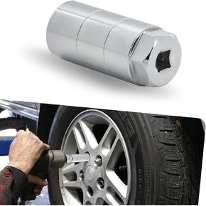 Pack-1 Automobile Oil Pressure Switch Socket, 3/8" Driver Deep Design Oil Pressure Sending Socket, 3" Oil Pressure Sending Unit Fit 1" and 1 1/16" Switches, Universal for Cars (Silver)