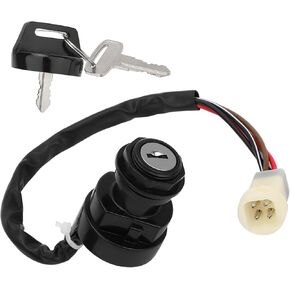 Ignition Key Switch for Yamaha Warrior 350 1987-1995 Banshee 350 Big Bear 350 Moto-4 225 250 350 Breeze 125 Badger 80 Champ 100 1985-1994 Terra Pro YFP350 1988,OEM# 1UY-82510-02-00 1UY-82510-09-00