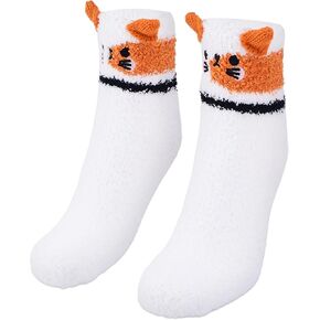 Pop Craze - 1 Pair Animal Character Fuzzy Socks - Cozy Socks Gift - Woman, Girls