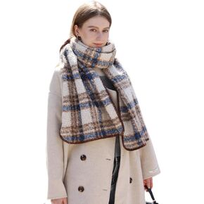 Wander Agio Warm Fashion Scarf Long Shawl Large Thick Blanket Winter Wraps Scarves for Women Faux Cashmere Plaid