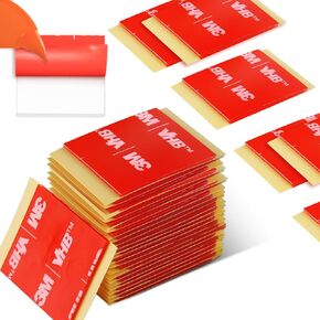 PHIXBEAR-Extrge Large Clear Poster Putty Removable No Damage (1 X 1.2in 20 Pcs), Made of 3M VHB, Heavy Duty Double Sided Adhesive Dots,Mounting Putty, Waterproof Heat Resistant, Home, Car, Outdoor Use
