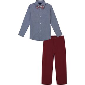 Tommy Hilfiger Boys' 3-Piece Formal Set, Includes Shirt, Dress Pants, Tie