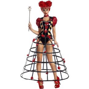 Party King Womens Women's Caged Heart Queen Costume