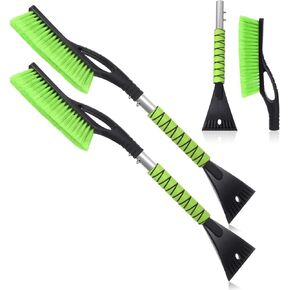 2 Pack 27" Snow Brush and Detachable Ice Scraper for Car Windshield and Window, Car Snow Scraper and Brush with Foam Grip for Cars, Trucks, SUVs, Winter Accessories(Blue) in Kuwait