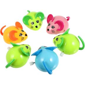 6pcs Jumping Walking Toys Kids Clockwork Toys Tub Toys Wind up Toy for Cat Toys Clockwork Mouse Rayan Toys for Kids Wind- up Kid Toys Winding Little Mouse Baby