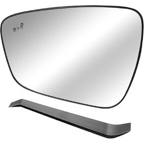 Left Driver Side Mirror Glass Power Heated w/Blind Spot Detection Compatible with Ford Escape 2020 2021 2022 2023 2024, Rear View Mirror Replacement Glass With Backing Plate