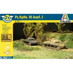 Italeri 7507S Pz.Kpfw.III Ausf.J (2 Fast Assembly Models)
