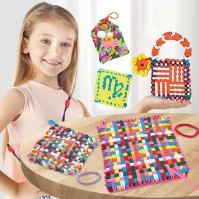 Generic Adzoni Weaving Loom Kit ألعاب للأطفال والكبار، حلقات بوثولدر، الحرف اليدوية، حامل الأواني، مجموعات الحياكة والهدايا للفتيات والمبتدئين