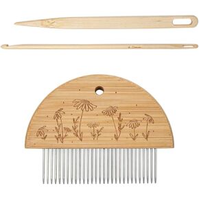 Tapestry Weaving Comb Hand Knitting Tools Handcraft Needle Threaders Stainless Steel Loom Tools Hook Needle for Tapestry Wall Hanging, Style B