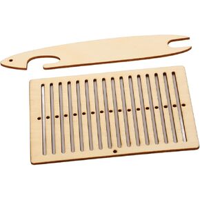 Eujgoov 2 Pcs Weaving Kit Wooden Ashford Heddle Stand, Backstrap Weaving Weaving Frame Tools Arts Crafts for Bracelet Bag Belt Camera Strap for DIY