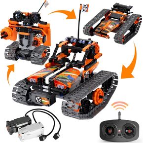BIRANCO. STEM Remote Control Building Kit 3 in 1 RC Tracked Racer/Tank/Robot Engineering Toys, Science Construction Play Set, Toy Car Christmas for Boys & Girls Age 8-12 (392pcs)