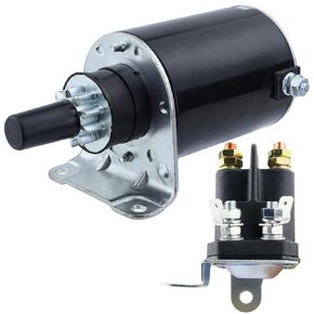 Starter Motor & Solenoid Relay for Kawasaki Engine for John Deere X300 X300R X320 X324 X360, MIA11564 MIU11006