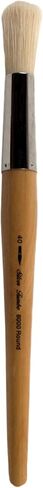 Silver Brush Limited 800050 Silver Jumbo Round Brush, Large Murals, Easel Painters and Furniture, Size 50, Mid Length Handle in Saudi Arabia