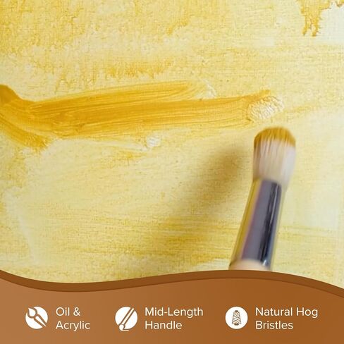 Silver Brush Limited 800050 Silver Jumbo Round Brush, Large Murals, Easel Painters and Furniture, Size 50, Mid Length Handle in Saudi Arabia
