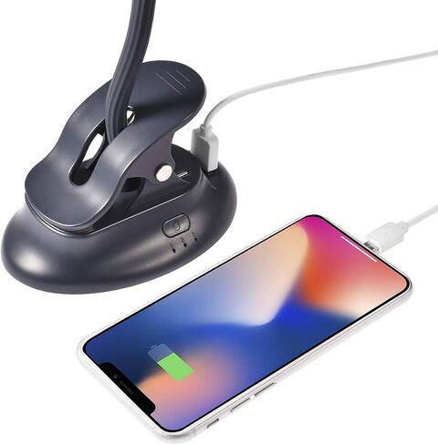 مشبك على مروحة USB صغيرة مروحة مكتب تعمل بالبطارية مع بنك طاقة للطوارئ، مروحة عربة أطفال قابلة لإعادة الشحن، مروحة شخصية مرنة الرقبة 3 سرعات رائعة للشاطئ والتخييم والسرير المكتبي - أسود in Saudi Arabia