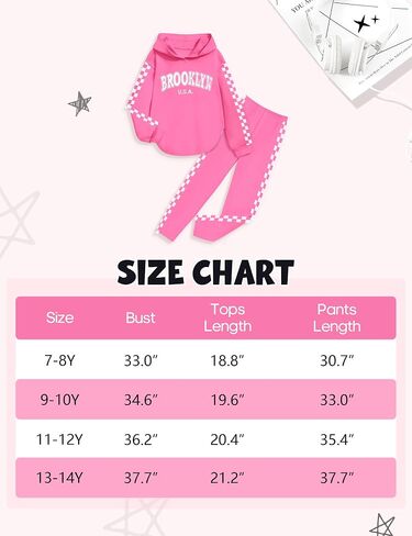 KANGKANG Girls Clothes Fall Winter Outfits Graphic Hooded Sweatsuits Sweatpants 2Pcs Set in Kuwait