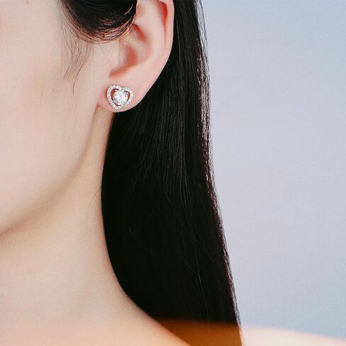 munone Moissanite Stud Earrings,1ct Brilliant Round Cut Lab Created Diamond 14k White Gold Plated Sterling Silver Earrings Valentines Birthday Gift for Women Men in Kuwait