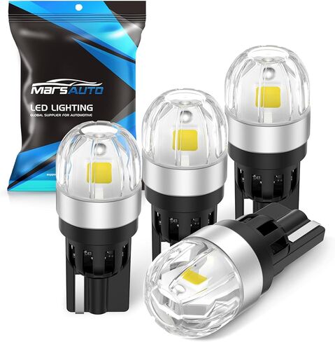 Marsauto 168 194 LED Light Bulb, T10 Light Bulbs White 6000K Super Bright 2835SMD Chip Replacement LED Bulbs for Backup Reverse Lights Car Dome Map Door Courtesy License Plate Lights (Pack of 4) in Kuwait