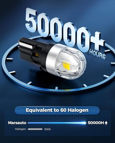 Marsauto 168 194 LED Light Bulb, T10 Light Bulbs White 6000K Super Bright 2835SMD Chip Replacement LED Bulbs for Backup Reverse Lights Car Dome Map Door Courtesy License Plate Lights (Pack of 4) in Kuwait