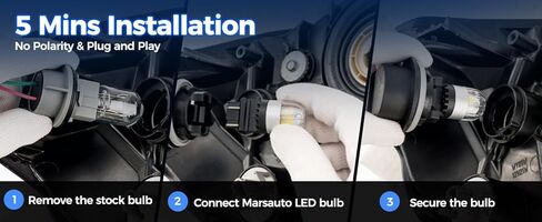 Marsauto 168 194 LED Light Bulb, T10 Light Bulbs White 6000K Super Bright 2835SMD Chip Replacement LED Bulbs for Backup Reverse Lights Car Dome Map Door Courtesy License Plate Lights (Pack of 4) in Kuwait