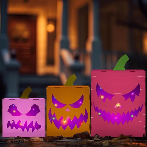 Cinrobiye Fall Halloween Craft Kit، قطع خشبية غير مكتملة من اليقطين، ديكورات طاولة اليقطين في الداخل، مجموعة أدوات يدوية خشبية للهالوين لبناء وطلاء لرف المنزل وطاولة ديكور المطبخ in Saudi Arabia