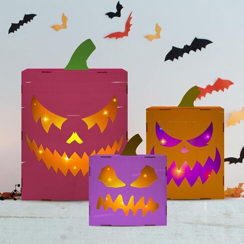 Cinrobiye Fall Halloween Craft Kit، قطع خشبية غير مكتملة من اليقطين، ديكورات طاولة اليقطين في الداخل، مجموعة أدوات يدوية خشبية للهالوين لبناء وطلاء لرف المنزل وطاولة ديكور المطبخ in Saudi Arabia