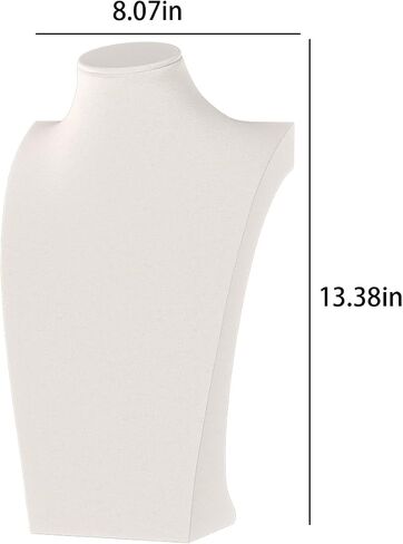 Necklace Display Stand for Selling, Necklace Holder Organizer, Necklace Mannequin Holder for Jewelry Displays,Velvet Chain Jewelry Bust Holder Organizer (Beige, S 4PCS) in Saudi Arabia