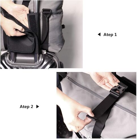 Luggage Straps for Suitcases add a Bag Easy Bag Bungee Bag Holder with Storage Bag Strap Organizer Travel Accessories Belt, Suitcase Straps no Elastic, Zipper Black in Saudi Arabia