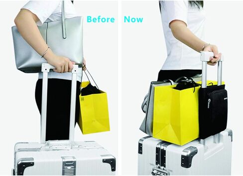 Luggage Straps for Suitcases add a Bag Easy Bag Bungee Bag Holder with Storage Bag Strap Organizer Travel Accessories Belt, Suitcase Straps no Elastic, Zipper Black in Saudi Arabia