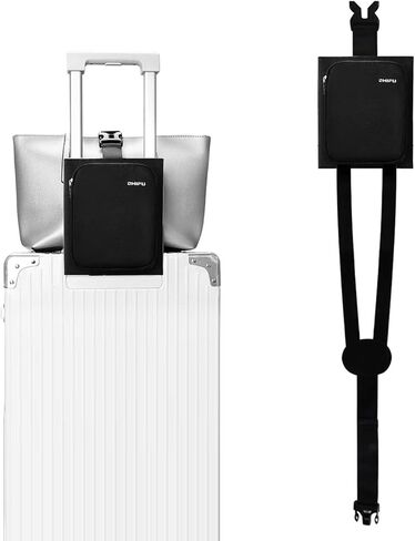 Luggage Straps for Suitcases add a Bag Easy Bag Bungee Bag Holder with Storage Bag Strap Organizer Travel Accessories Belt, Suitcase Straps no Elastic, Zipper Black in Saudi Arabia