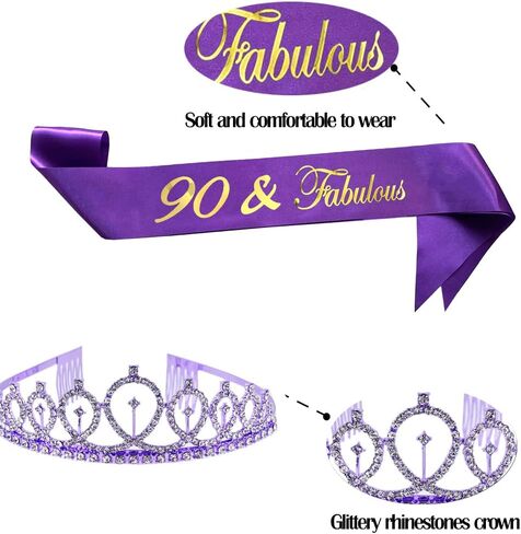 Birthday Crowns for Women 30 & Fabulous Sash and Tiara Birthday Crown for Women in Saudi Arabia