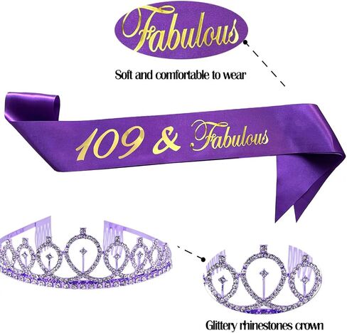 Birthday Crowns for Women 30 & Fabulous Sash and Tiara Birthday Crown for Women in Saudi Arabia
