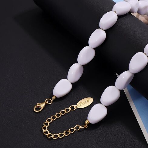 Bocar Chunky Statement Resin Coral Branch Tree Necklace Collar Beaded Pendant Jewelry Gift in Saudi Arabia