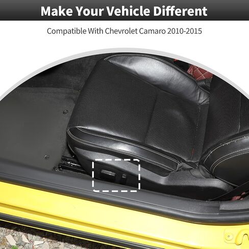CheroCar Seat Adjusting Backrest Handle Button Switch Trim Cover Interior Decoration Accessories for 2010-2015 Chevrolet Camaro (Black) in Saudi Arabia