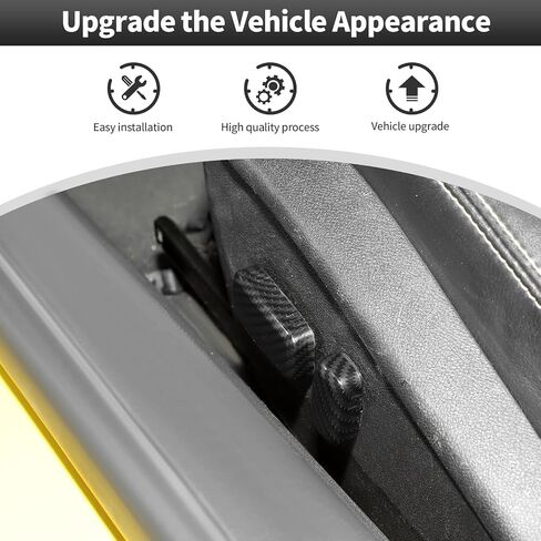 CheroCar Seat Adjusting Backrest Handle Button Switch Trim Cover Interior Decoration Accessories for 2010-2015 Chevrolet Camaro (Black) in Saudi Arabia