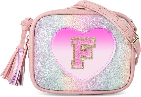 Birthday Gifts for 2 3 4 5 6 7 8 9 10 Year Old Girls, Little Girl Purse Toddler Kids Heart Purse Small Crossbody Bag with Tassel, Cute Personalized Initial Purse Gifts for Teens Daughter Sister(E) in Kuwait