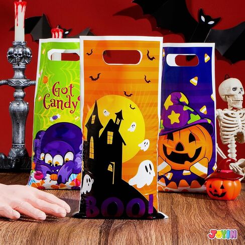 JOYIN 72 Pieces Halloween Trick Or Treat Bags in 4 Designs for Trick-or-Treating, Halloween Party Favors, Event Party Supplies, Halloween Goodie Candy Bags in Saudi Arabia