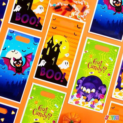 JOYIN 72 Pieces Halloween Trick Or Treat Bags in 4 Designs for Trick-or-Treating, Halloween Party Favors, Event Party Supplies, Halloween Goodie Candy Bags in Saudi Arabia