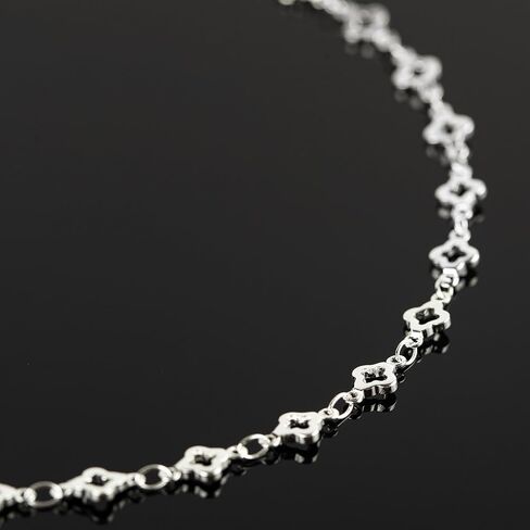 YOUBEIYEE 4 Yard Silver Plated Brass Chain for Jewelry Making Hollow Four Leaf Clover Necklace Bracelet for Women Jewelry Making Chains Bulk in Kuwait
