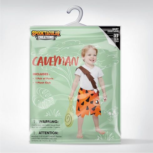 أزياء Spooktacular Creations للهالوين للأطفال الصغار لرجل الكهف، زي أطفال للأولاد، ملابس تنكرية عائلية لملابس الهالوين in Saudi Arabia