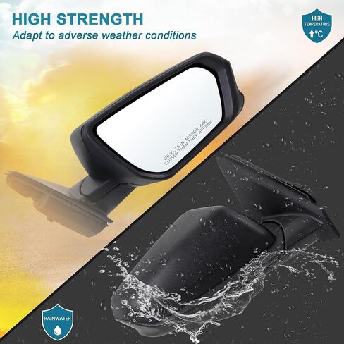Right Passenger Side Mirror Compatible With 2018 2019 2020 2021 2022 2023 2024 Chevy Equinox With Manual Folding Power Glass Heated Matte Black Replace#84225383(5Pins) in Saudi Arabia