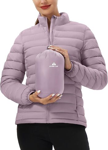 Pioneer Camp Women's Packable Puffer Jacket Winter Lightweight Quilted Coat Water-Repellent Insulated Thermal Warm Outerwear in Kuwait