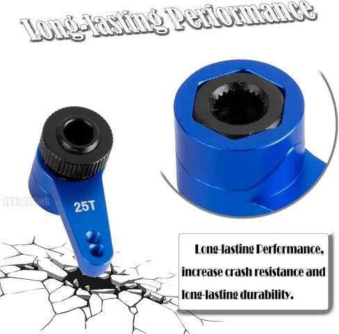 الألومنيوم 25T تفريغ ذراع مؤازرة التوجيه المؤازر ترقيات جزء لمحور 1/10 RBX10 SCX10 90046 كابرا 1.9 UTB LOSI 1/8 LMT محور صلب 4WD Monster Truck LOS04022 RC سيارة، أسود in Kuwait