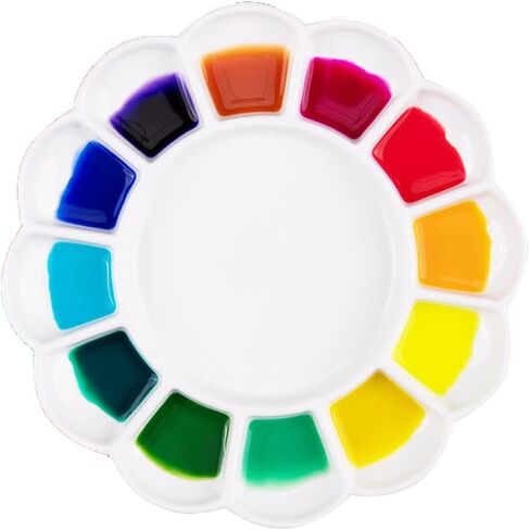 Ceramic Paint Palette,Porcelain Paint Palette,9-Well Watercolor Palette,Gouache Palette,Paint Mixing Palette for Watercolor Painting Palette Acrylic Painting in Saudi Arabia