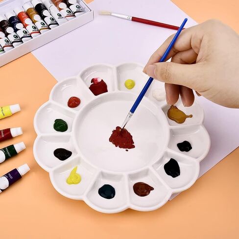 Ceramic Paint Palette,Porcelain Paint Palette,9-Well Watercolor Palette,Gouache Palette,Paint Mixing Palette for Watercolor Painting Palette Acrylic Painting in Saudi Arabia