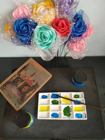 Ceramic Paint Palette,Porcelain Paint Palette,9-Well Watercolor Palette,Gouache Palette,Paint Mixing Palette for Watercolor Painting Palette Acrylic Painting in Saudi Arabia