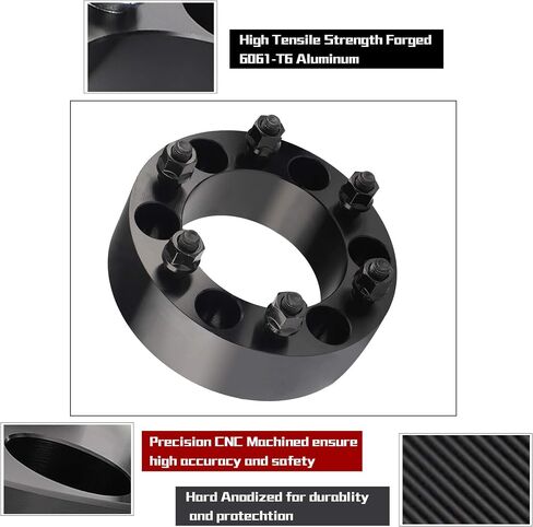 FLYCLE 6x5.5 Hubcentric Wheel Spacers 2 inch for 1995-2023 Tacoma 1989-2024 4Runner, 6x139.7mm Wheel Spacer with 12x1.5 Studs 106mm Bore for Tundra FJ Cruiser Fortuner Sequoia GX460 GX470 in Saudi Arabia