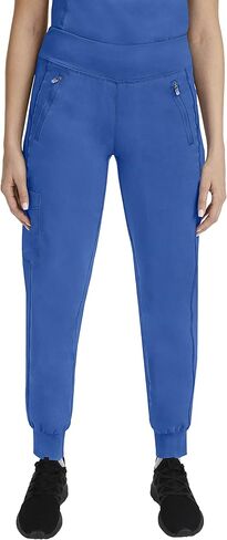 Healing Hands Scrub Set for Women Yoga Collection Juliet Top 2245 Juliet with Tara Scrub Pants 9233 with 2-Way Stretch Fabric, Royal - M Top/M Petite Pant in Kuwait