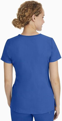 Healing Hands Scrub Set for Women Yoga Collection Juliet Top 2245 Juliet with Tara Scrub Pants 9233 with 2-Way Stretch Fabric, Royal - M Top/M Petite Pant in Kuwait