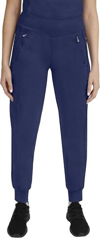 Healing Hands Scrub Set for Women Yoga Collection Juliet Top 2245 Juliet with Tara Scrub Pants 9233 with 2-Way Stretch Fabric, Navy - M Top/M Petite Pant in Kuwait